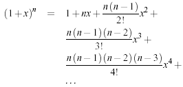 Broken equation, with + at the end of each line.