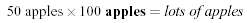 Equation using
			standard text formatting commands to display and format words