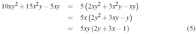 Multi-line equation using the eqnarray package, omitting all the equation numbers.